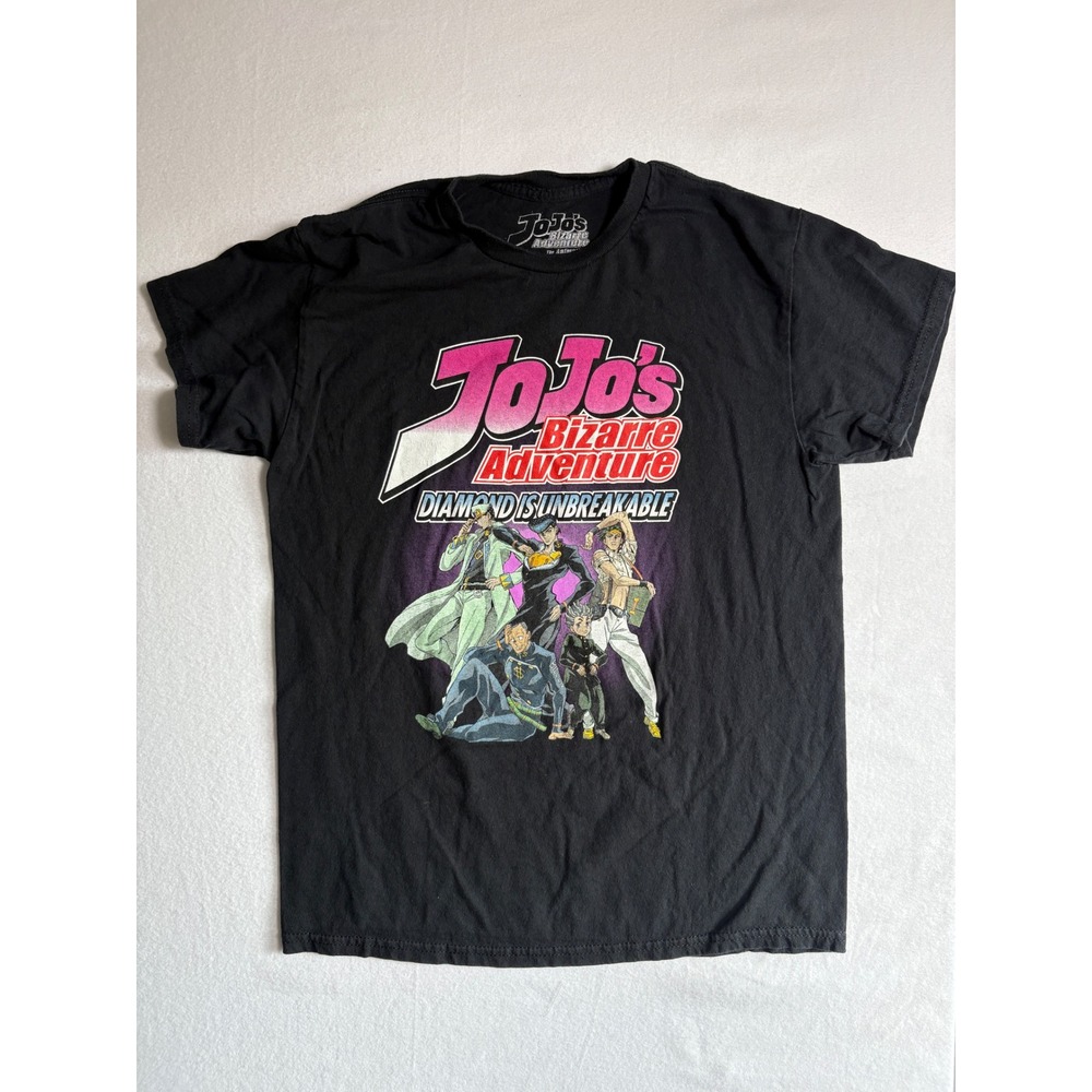 JoJo's Bizarre Adventure Diamond Is Unbreakable Black Graphic Tee Shirt Medium